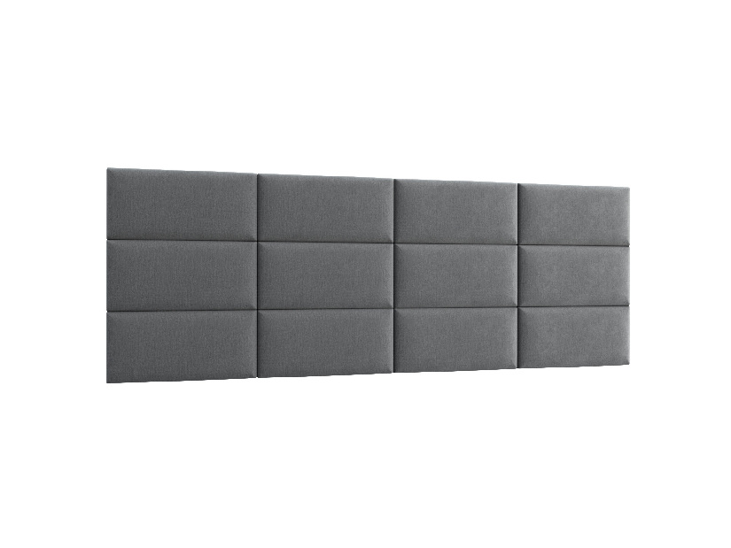 Set 12 čalúnených panelov Quadra 240x90 cm (sivá)