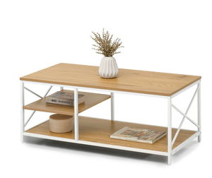 Stolić za kavu Jukky Stol (hrast + bijela)