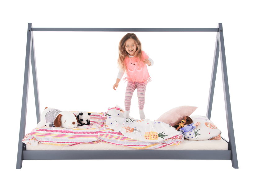 Egyszemélyes ágy 90 cm Gross (szürke)