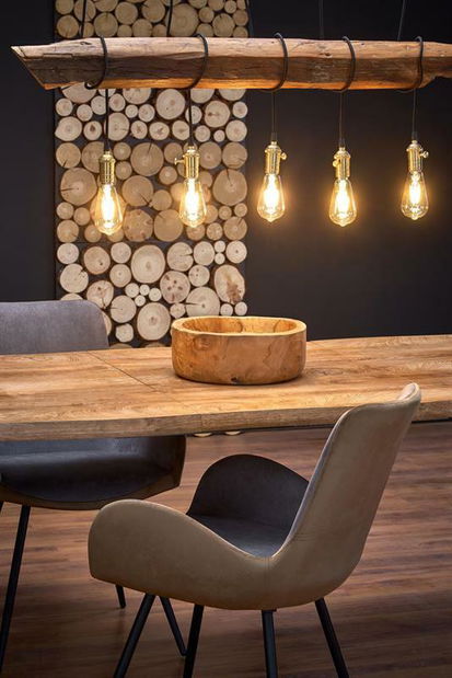 Jedálensky stôl Dickhart 120 (prírodná + čierna)