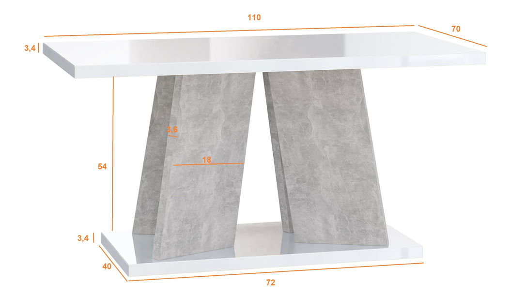 Masă de cafea Mulnu (artisan + Negru)