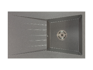 Kuhinjski sudoper Ragod (siva) (s 1 otvorom za bateriju) (L)