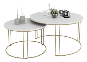 Konferencia szék szett (2 db) Essence (arany + fehér)