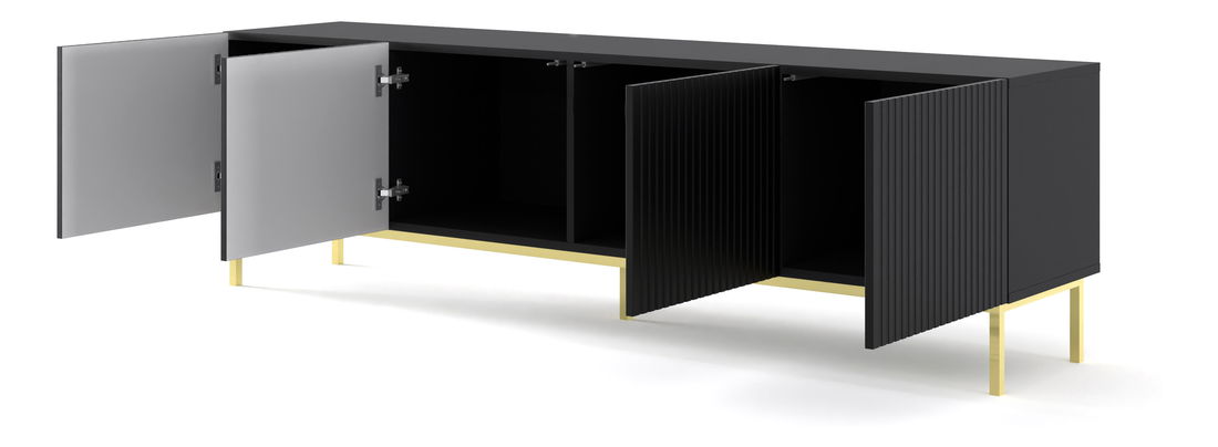 TV stolík/skrinka Rawy 3 (čierna)