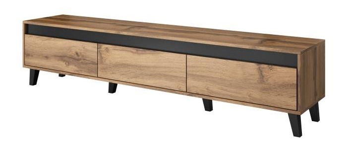 TV stolík Nell (drevo + čierna)