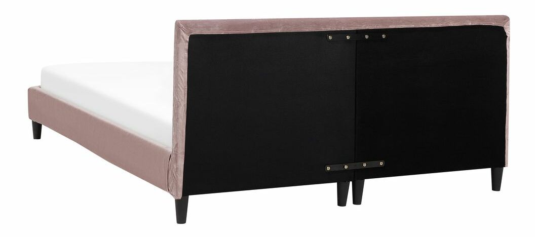 Manželská posteľ 160 cm FUTTI (s roštom) (ružová)