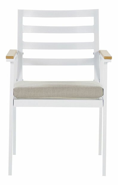 Set 4 ks záhradných stoličiek Cork (biela)