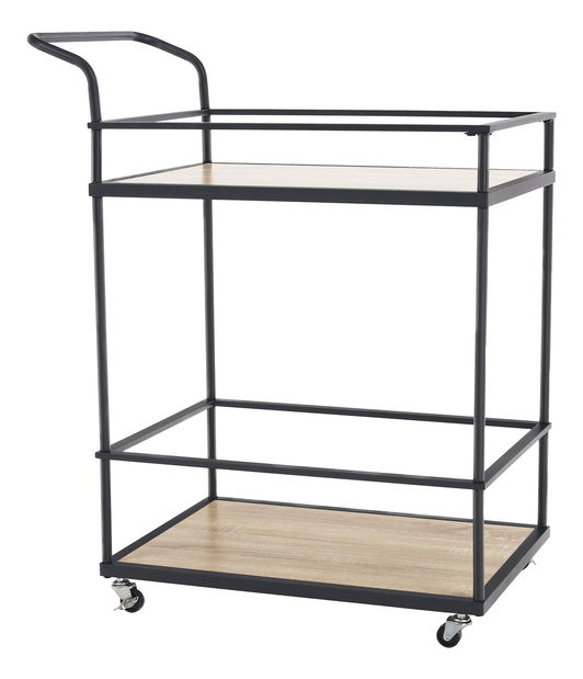 Servírovací vozík Parran (dub + čierna)