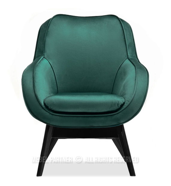 Dizajnové kreslo Merch (zelená + orech)