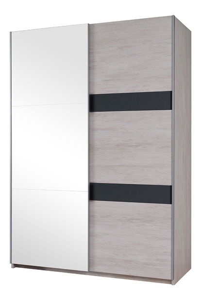 Šatníková skriňa Desayuno DSZ150 (dub biely + lesk grafit)