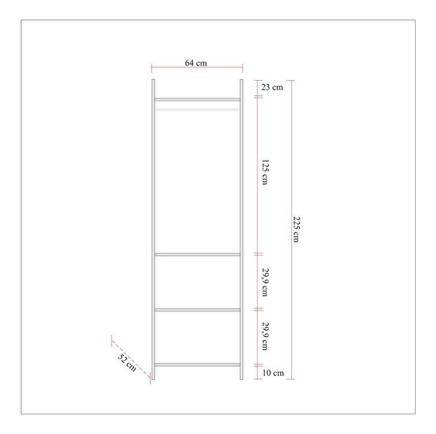 Radni stol Nidupe 5 (hrast safir + crna) 