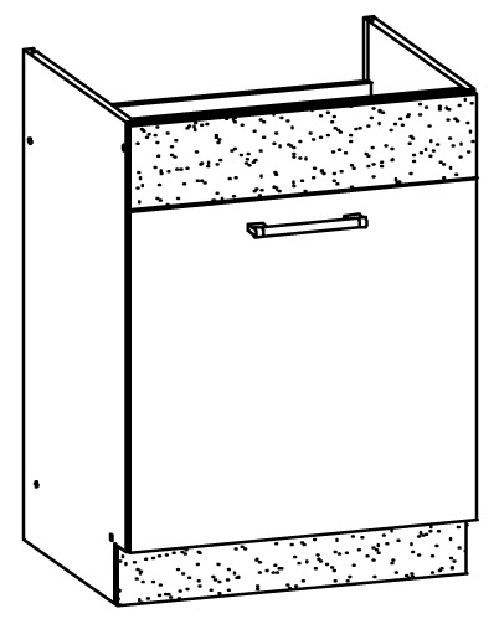 Dolná kuchynská skrinka pod drez Modesta MD18 D60Z