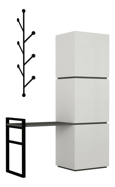 Dulap pentru pantofi Mellina (alb)