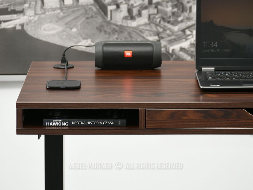 Masă PC Osto 120 (nuc + negru)