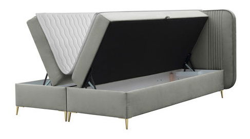 Franciaágy 180 cm Ombre (szürke)