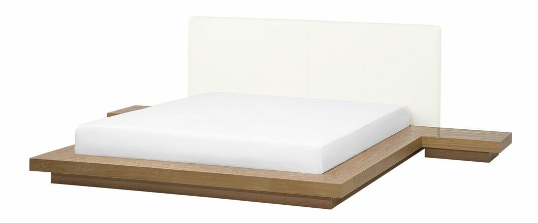 Franciaágy 160 cm ZEPHYRE (ágyráccsal) (világos fa)