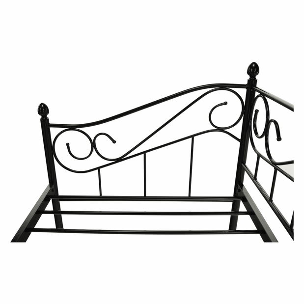 Egyszemélyes ágy 90 cm Danina (fekete) (ágyráccsal)