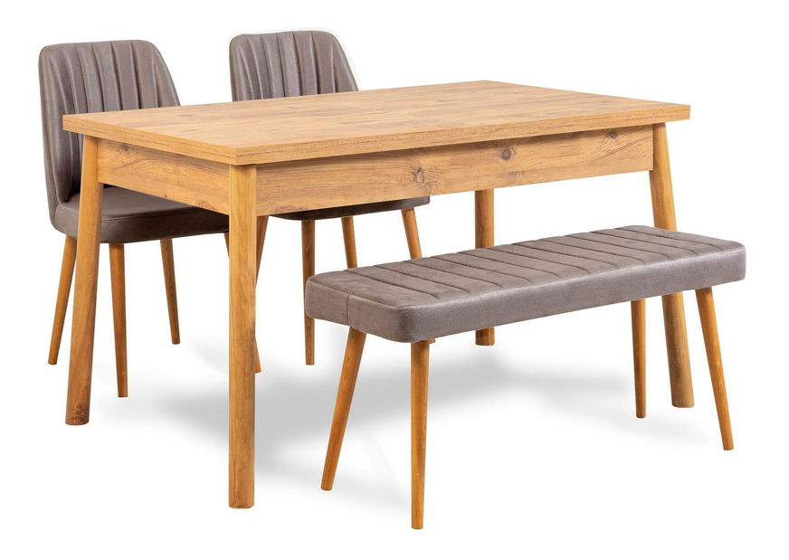 Étkező szett Bimuvo 4 (atlanti fenyő + szürke) (4 fő részére)