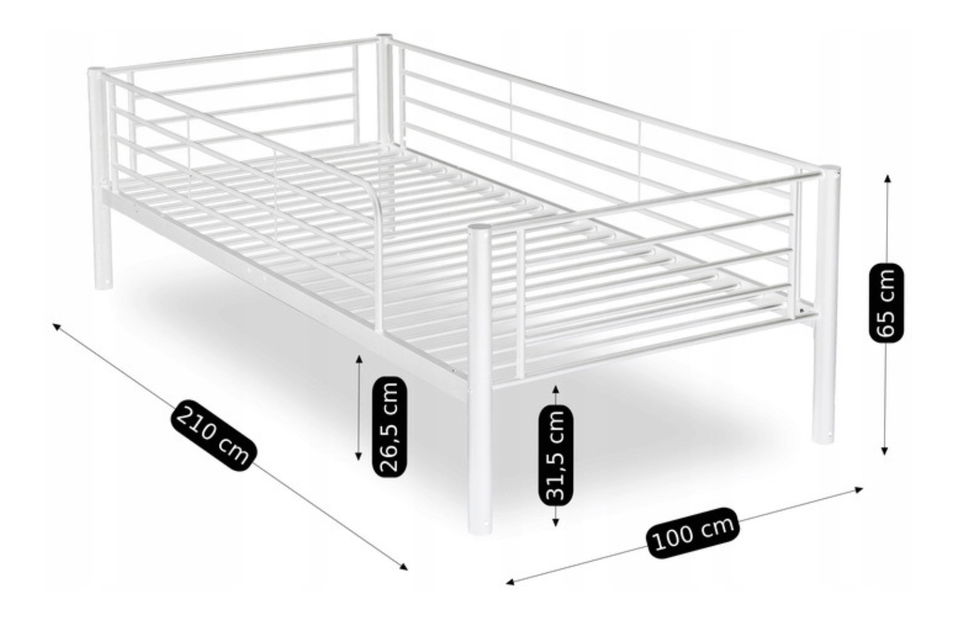 Dječji krevet na kat 90 cm Riverside (bijela) (s podnicom)