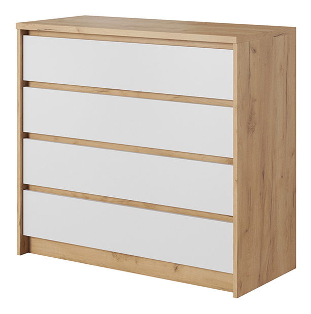 Komód Xenos 93 (arany tölgy + fehér)