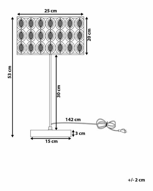 Stolná lampa Tome (strieborná)