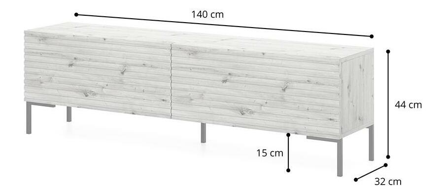 TV skrinka/stolík Lamellito 140 (sivobéžová)