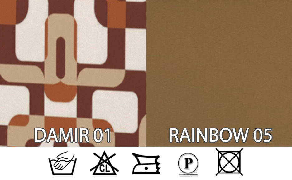 Manželská posteľ Boxspring 160 cm Orlando (vzor + svetlohnedá) (s matracom a úložným priestorom)