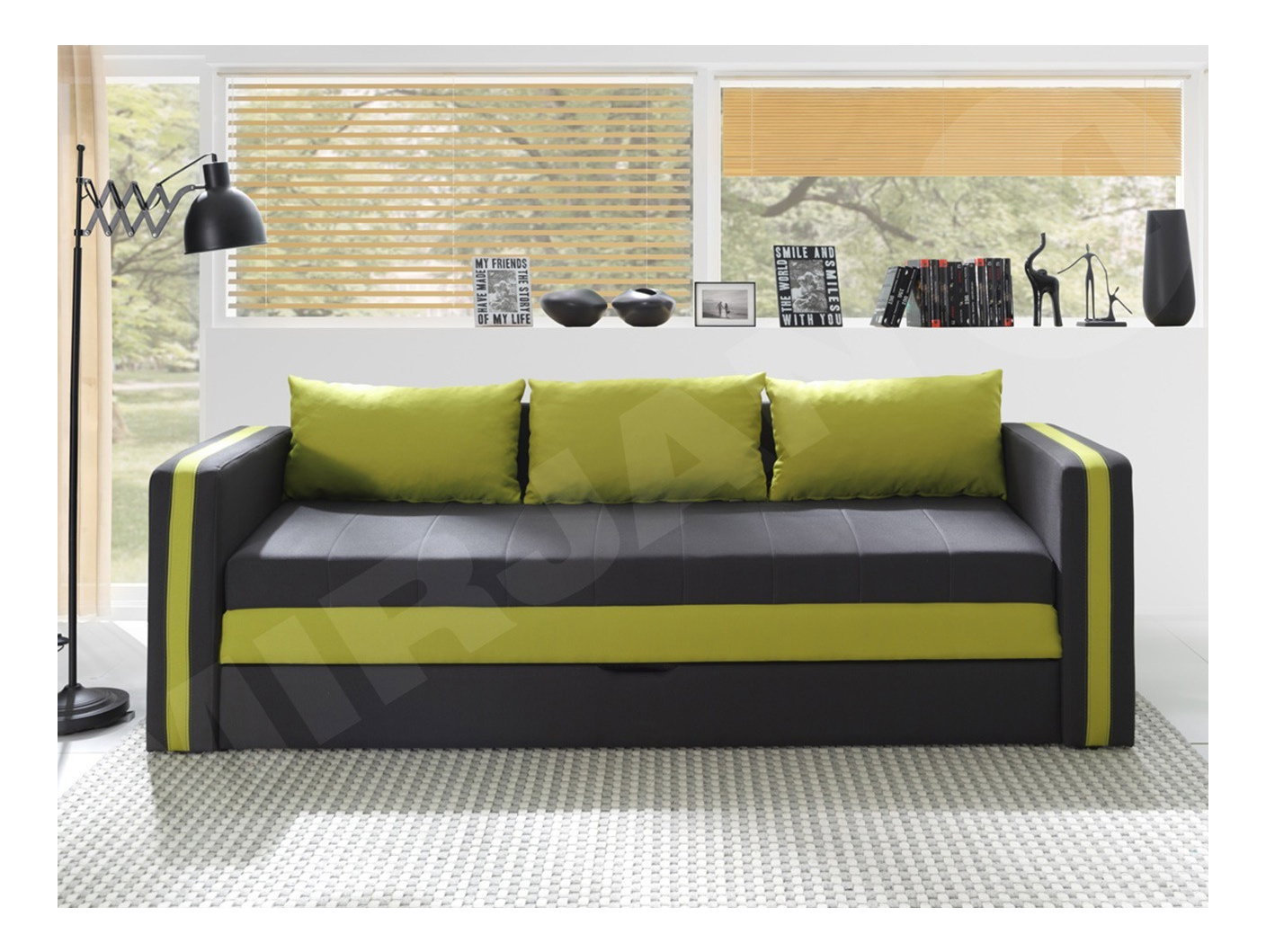 Sofa Vivienne (limeta + crna))
