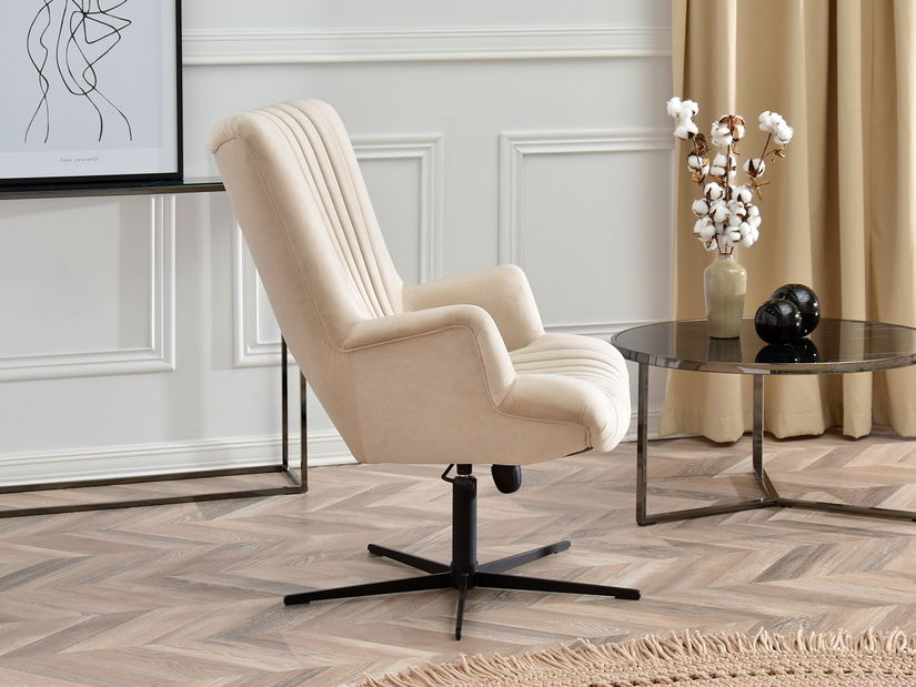 Relaxačné kreslo Elesenta (béžová + čierna)
