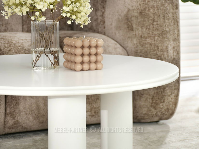 Măsuță de cafea Lienzo (alb)