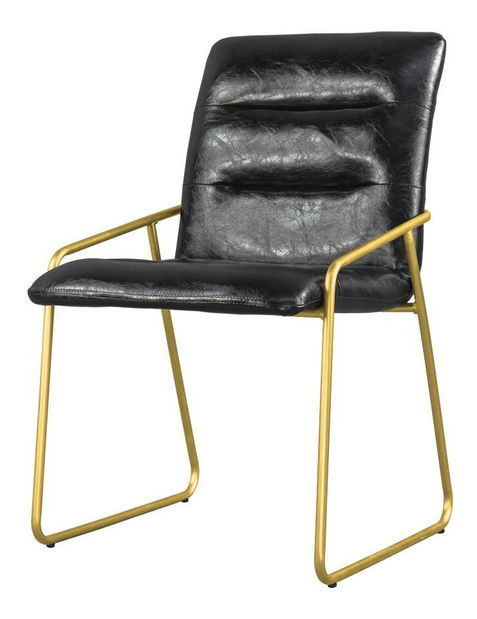 Scaun sufragerie Ranch (negru + auriu)