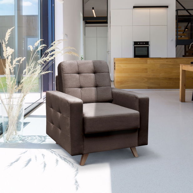 Relaxačné kreslo Merina (hnedá + wenge)