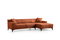 Rohová sedačka Petrafonzo (P) (oranžová + čierna)