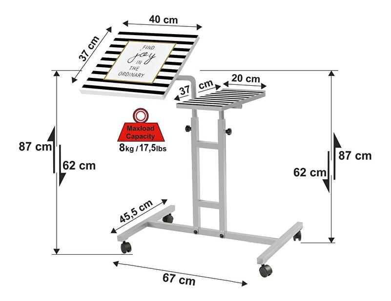 Stalak za notebook Pobenu 3 (bijela + crna) 