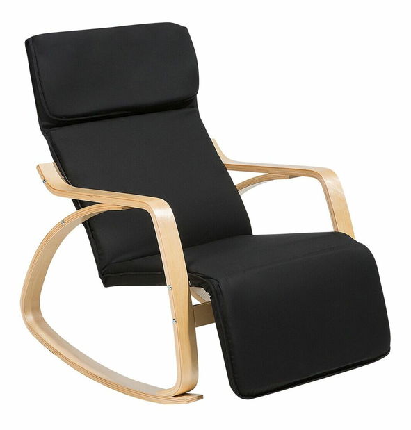 Hojdacie kreslo WELLO (textil) (čierna)