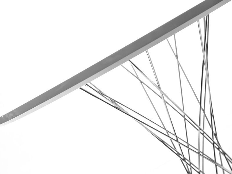 Jedálenský stôl Torpedo (biela + chrómová)