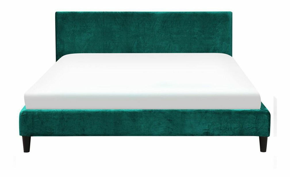 Pat matrimonial 160 cm FUTTI (cu somieră) (verde)