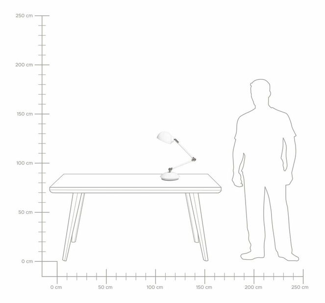 Asztali lámpa Heller (fehér)