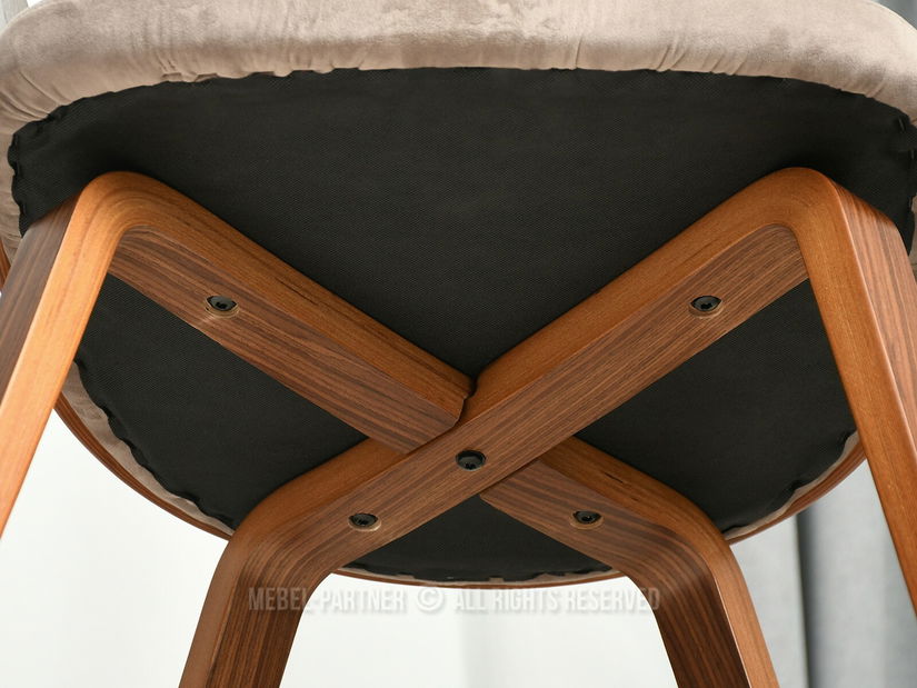 Stolica Aimee K (bež + orah)