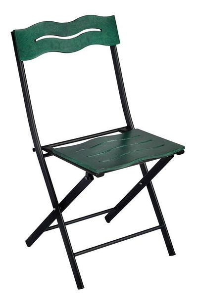 Kerti asztal és szék készlet (3 db.) Bonita (zöld + fekete)