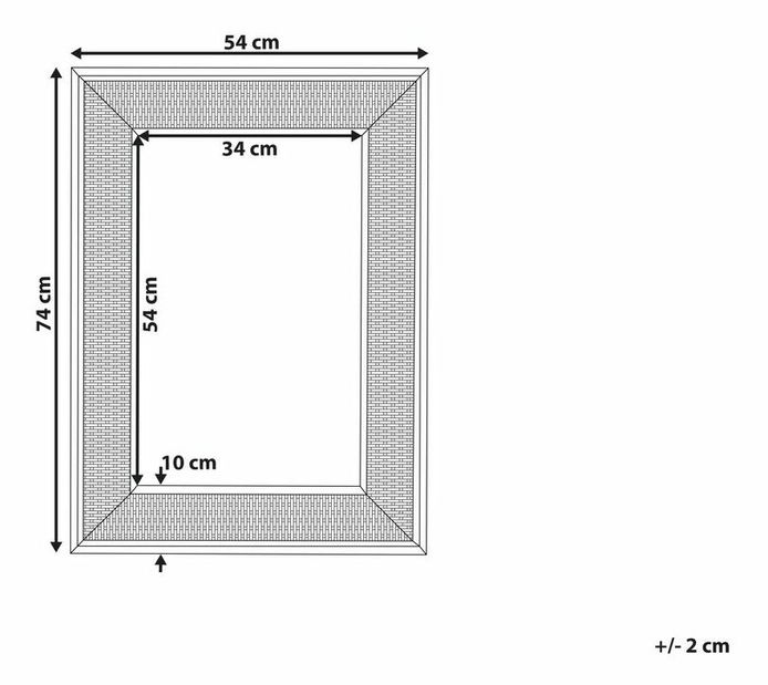 Nástenné zrkadlo Iguza (svetlé drevo)