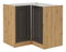  Alsó sarok konyhaszekrény Sheila 89 x 89 DN 1F BB (artisan tölgy + grafit)