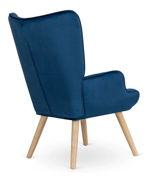 Kreslo s podnožkou Lombardi (námornícka modrá) 