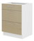 Dolná kuchynská skrinka Lavera 60 D 3S BB (biela + lesk cappucino)
