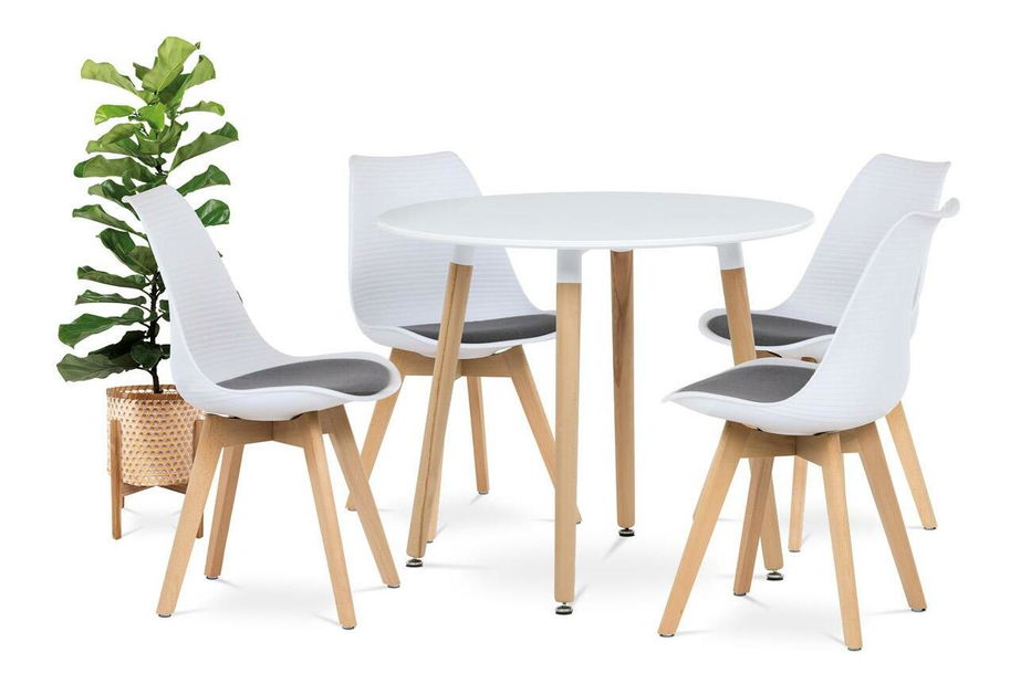 Masă sufragerie Destrozar (alb mat) (pentru 2 persoane)