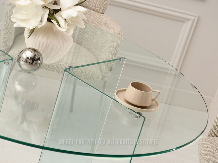 Blagovaonski stol Abunda (prozirno staklo)