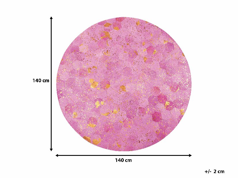 Covor 140 cm Zarqa (roz)