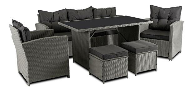 Záhradný set Comidas (sivá) (pre 7 osôb)