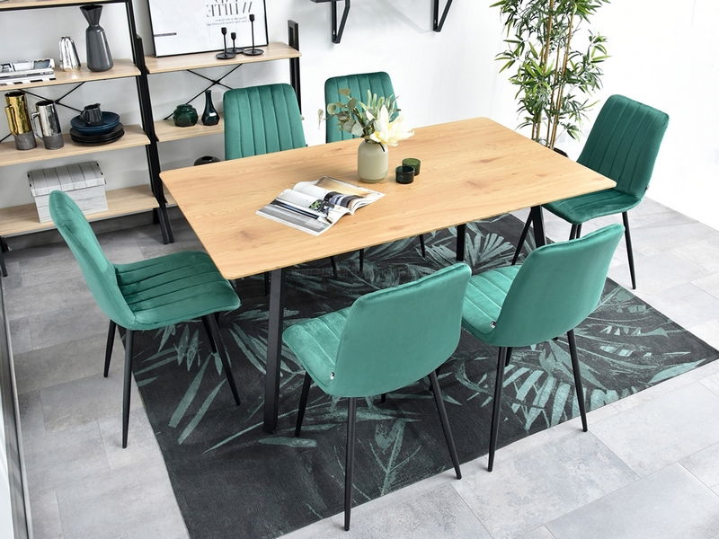 Scaun Mia (verde + cupru)