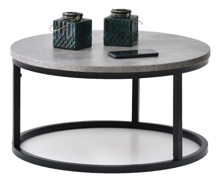 Dohányzóasztal Kolja Stolik S (beton + fekete)